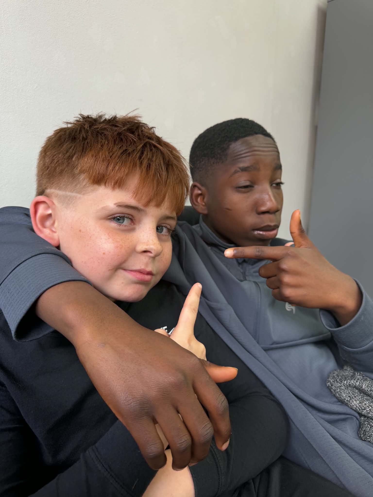 Two young people spending time together
